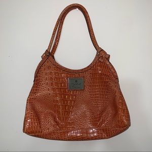 Nicole by Nicole Miller Leather Orange Purse